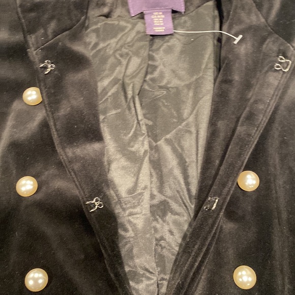 Woman’s velvet peplum jacket. SZ M - Picture 4 of 4